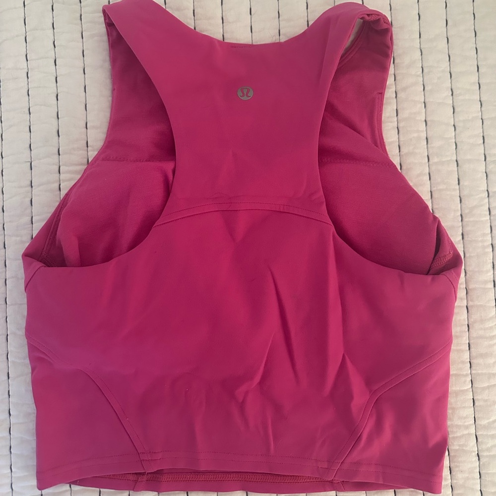 Lululemon Invigorate Cropped Shirt in Sonic Pink